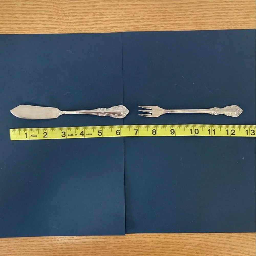 Vtg Stainless by Salem Victoria Pattern Serving Set Cocktail Fork Butter Knife